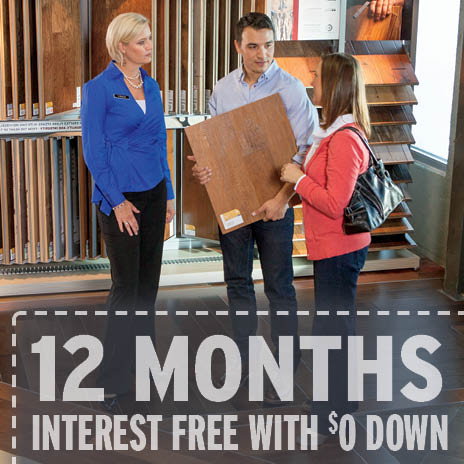 12 months interest-free financing with zero money down